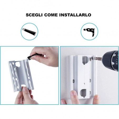 Cuerda de tendedero retráctil en acero inoxidable extensible hasta 4Mt