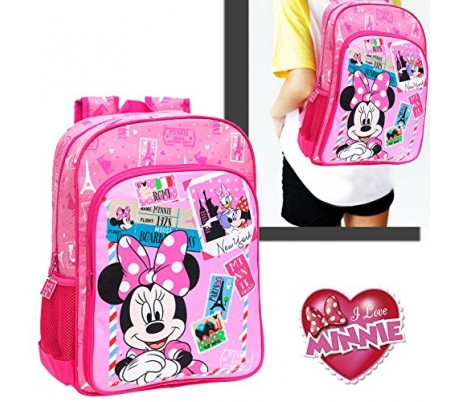 Mochila infantil escolar con RUEDECITAS con motivo de MINNIE MOUSE 30 x 16 x 40 cm - Disney 40723M1
