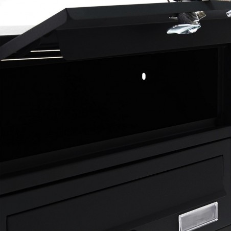 Buzón de 10 plazas grupo de condominio con soporte 160x60x17 cm ANTRACITA