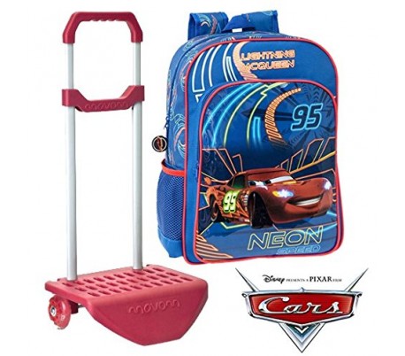 Mochila infantil escolar con RUEDECITAS con motivo de RAYO MCQUEEN DE CARS 23 x 28 x 10 cm - Disney 4052751