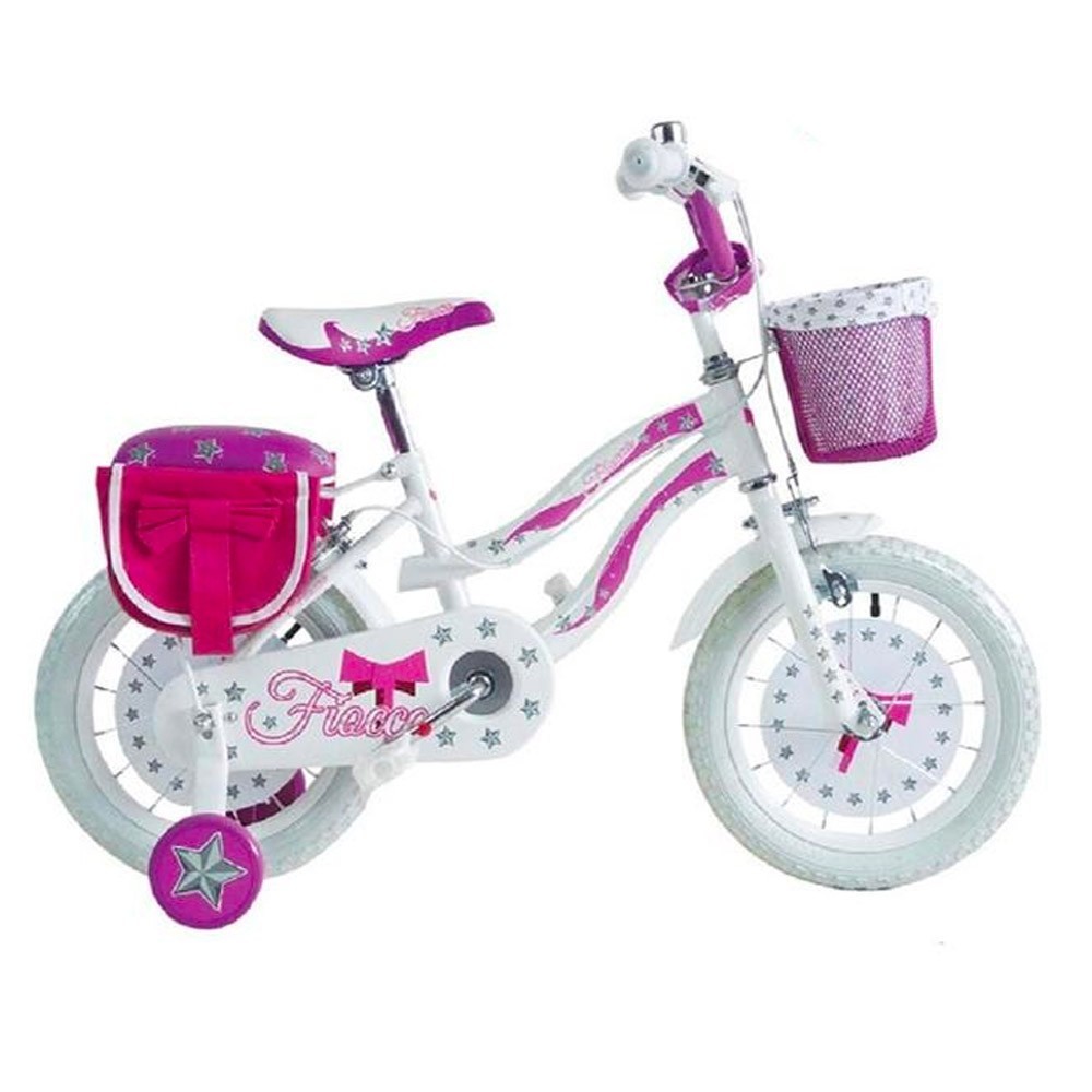 Bicicleta FIOCCO BKT tamaño 12 bici para niñas de 2 a 5 años con ruedines
