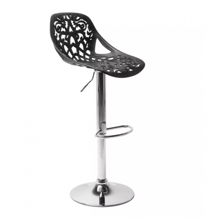 Taburete de bar polipropileno GIGLIO con asiento giratorio y pistón de gas H79cm