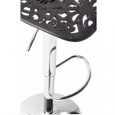 Taburete de bar polipropileno GIGLIO con asiento giratorio y pistón de gas H79cm