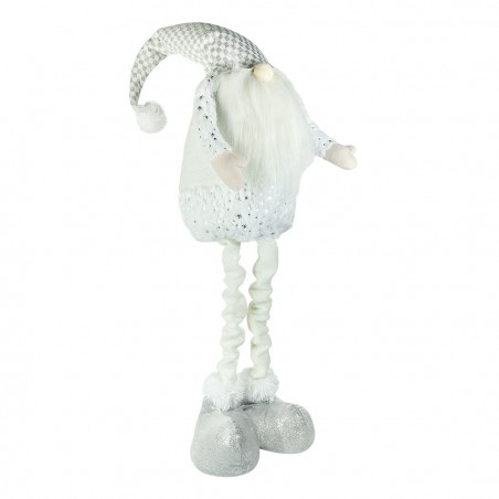 383030 Gnomo blanco con barba larga 54cm con altura regulable hasta 105cm