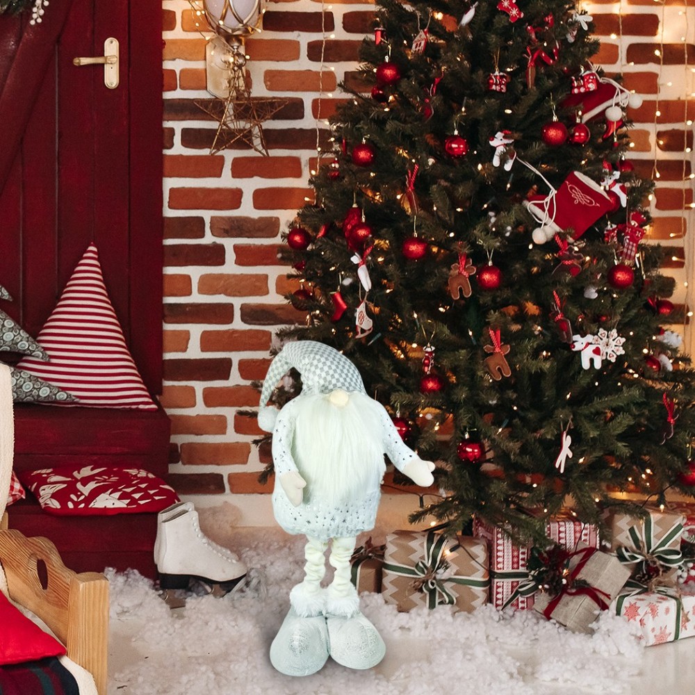 383030 Gnomo blanco con barba larga 54cm con...