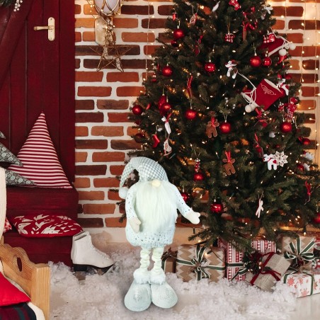 383030 Gnomo blanco con barba larga 54cm con altura regulable hasta 105cm