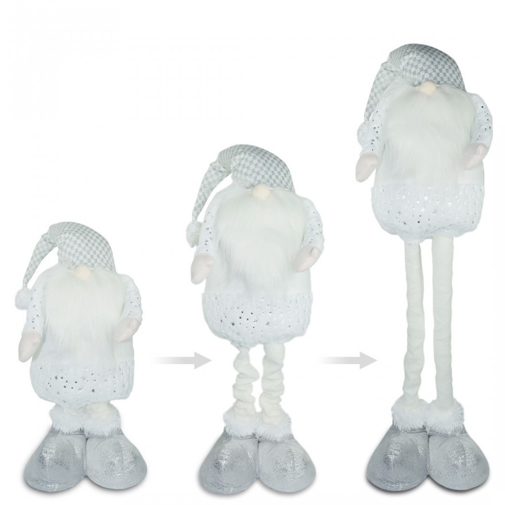 383030 Gnomo blanco con barba larga 54cm con...