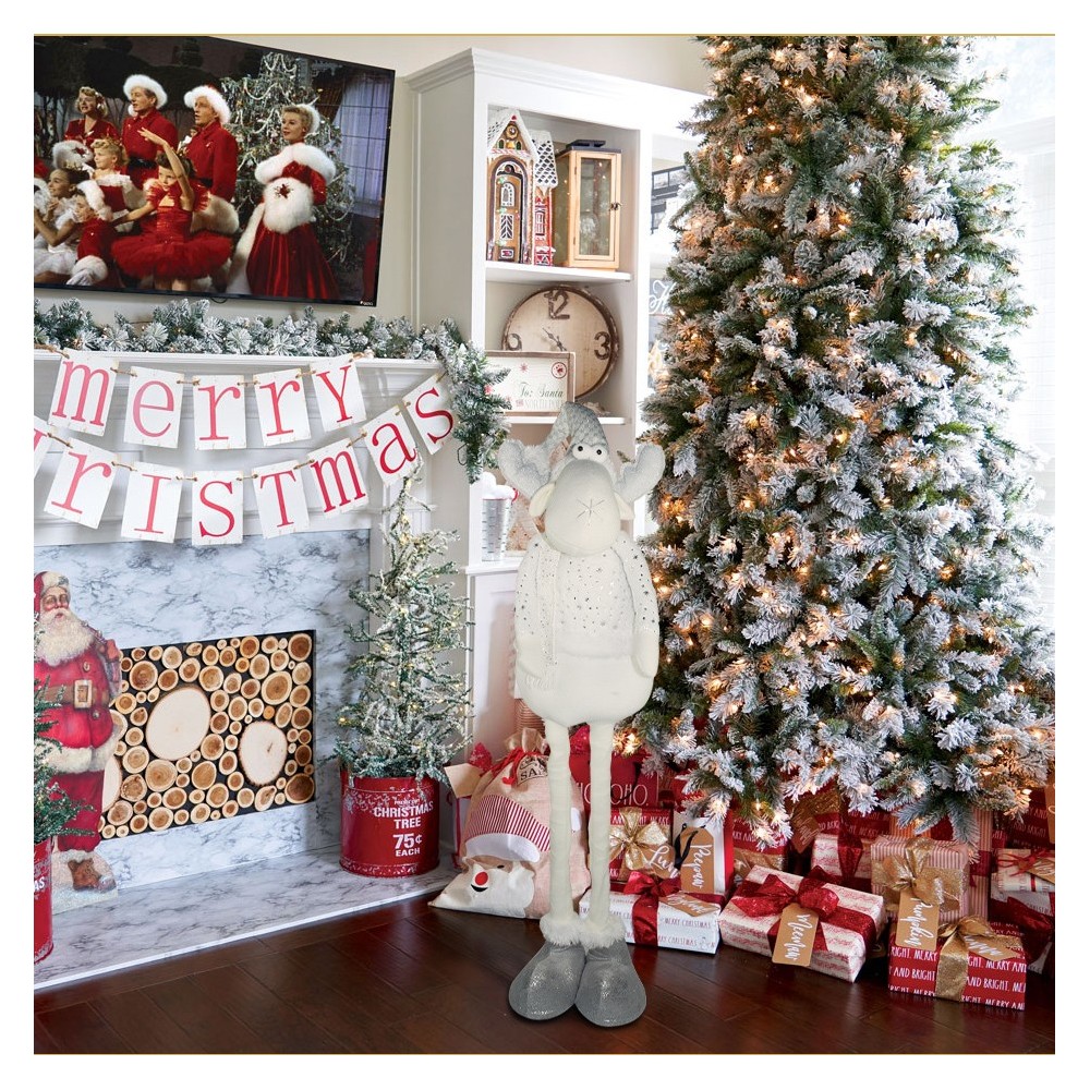 383031 Reno de Navidad BLANCO regulable en...