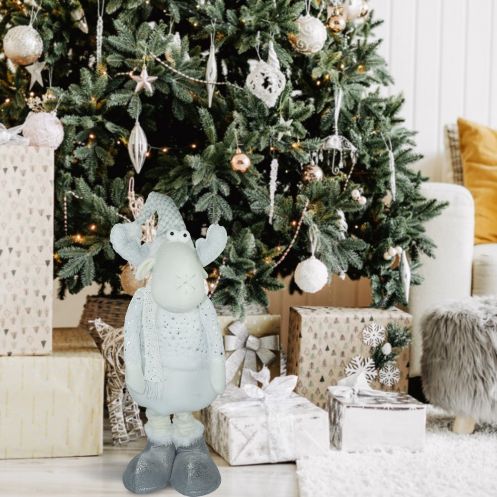 383031 Reno de Navidad BLANCO regulable en...
