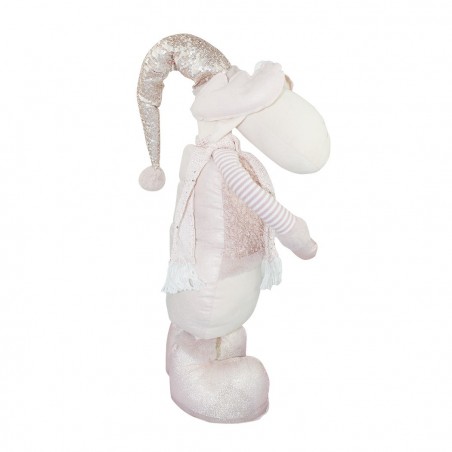 383027 Reno de Navidad ROSA regulable en altura de 54 cm a 105 cm en poliéster