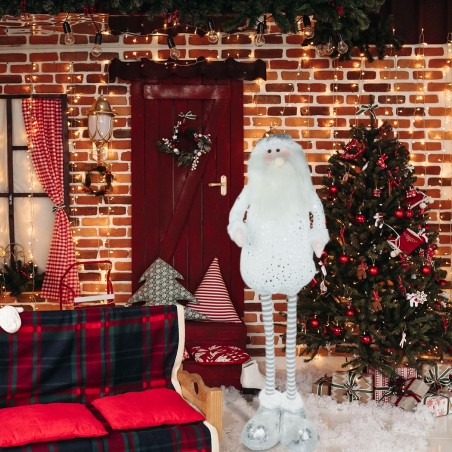 383029 Papá Noel BLANCO regulable en altura desde 54 cm hasta 105 en poliéster