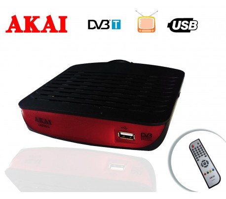 Decodificador Digital Terrestre universal giratorio 90º dvb-t scart color negro con mando a distancia - AKAI