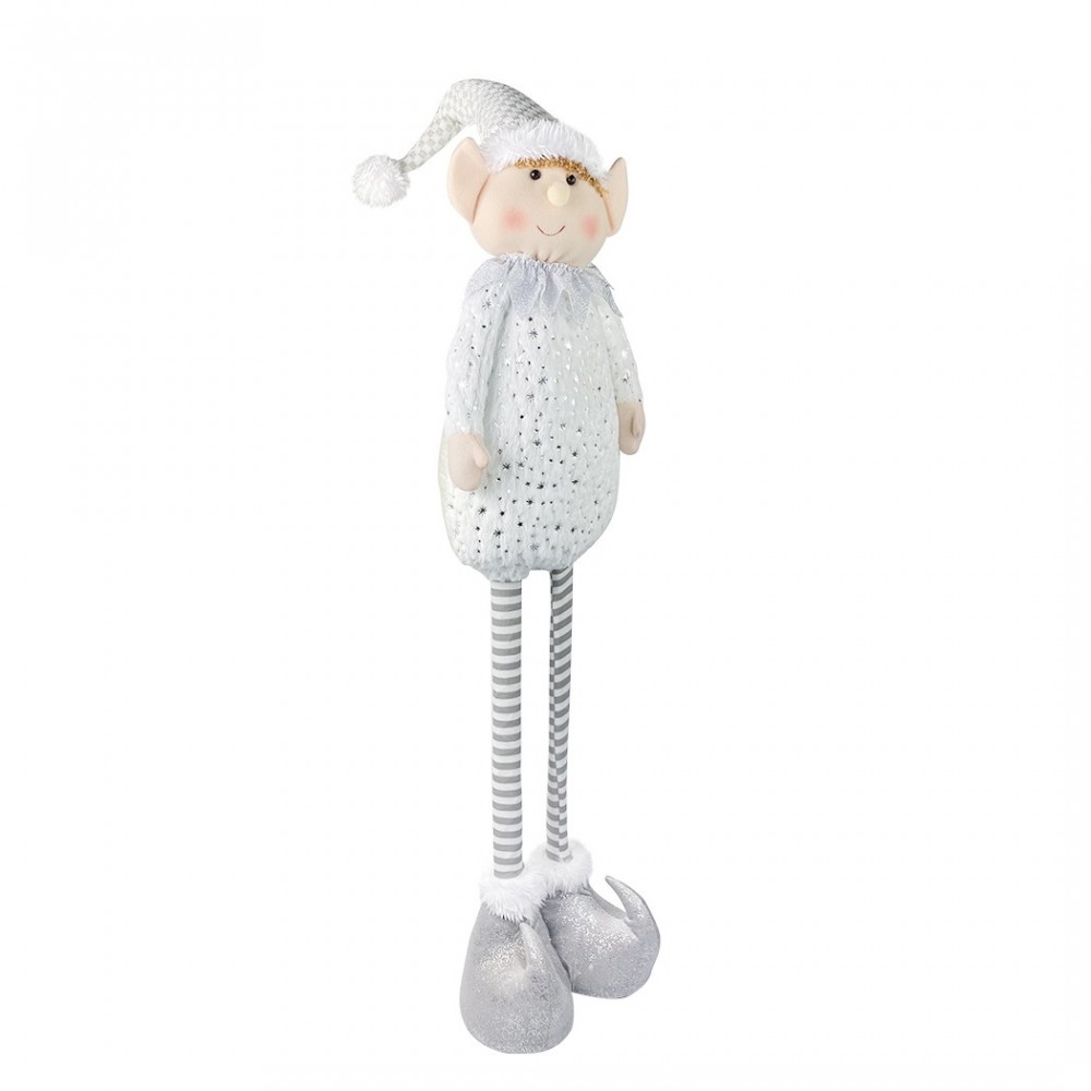 383032 Elfo de Navidad BLANCO regulable en...
