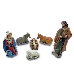 223020 Belén con personajes de resina 9 pz estatuas 32 cm... 2