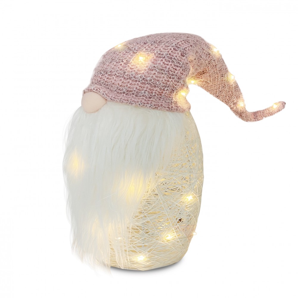 308033 Gnomo con sombrero ROSA 104 cm con mini...