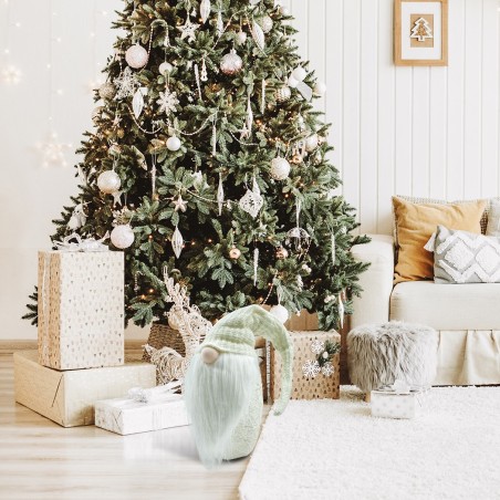 308039 Gnomo con sombrero PANNA 87 cm con mini luciérnagas y barba larga