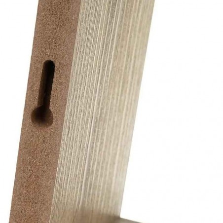 547137 Conjunto de 3 baldas cubo y rectangular madera NATURAL acc. para montaje