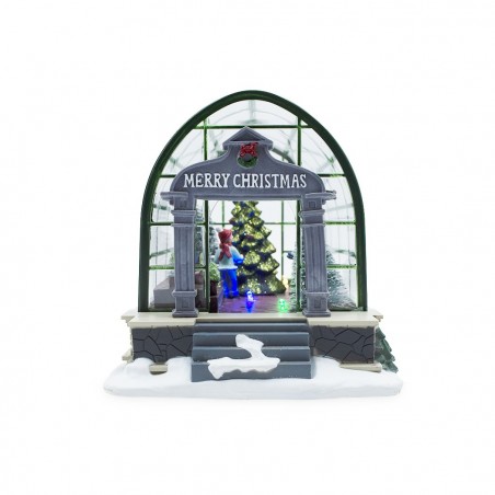 361010 Invernadero navideño paisaje con iluminación y música 23x14x14 cm