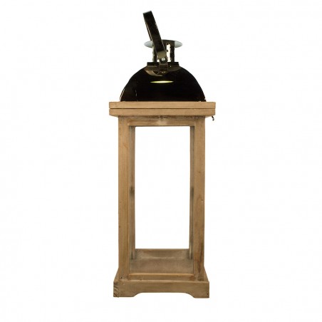 335011 Set 3 pz LINTERNAS BRONCE candelabro 50' 83' 125' cm en madera y vidrio