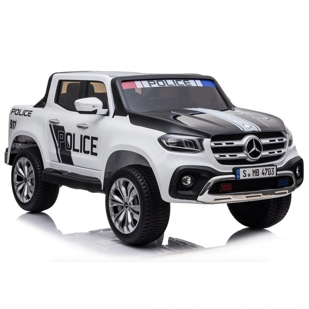 B86119 Mercedes X-Class Police car 12V eléctrico mp4 USB coche para niños