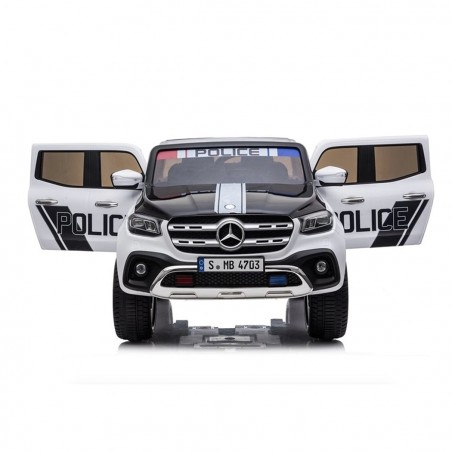 B86119 Mercedes X-Class Police car 12V eléctrico mp4 USB coche para niños
