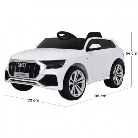 B83577 Coche eléctrico Audi Q8 12V para niños con pantalla de audio mp3 y luces