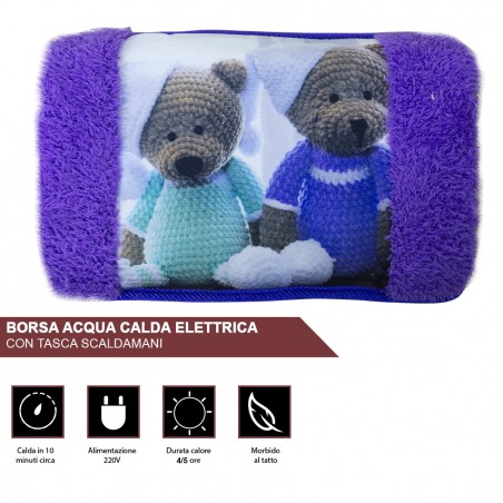 310925 Bolsa de agua caliente eléctrica Mod. OSITOS y bolsillo para manos 220V