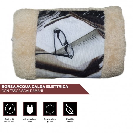 310864 Bolsa de agua caliente eléctrica Mod. HOME y bolsillo para manos 220V