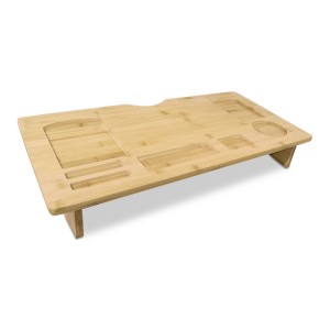 Organizador mesa de madera multifuncional con soporte...