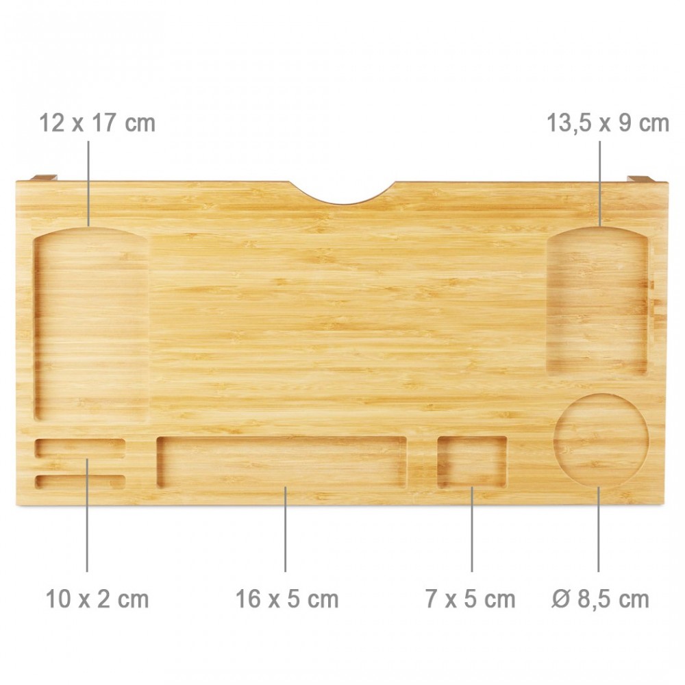 Organizador mesa de madera multifuncional con...