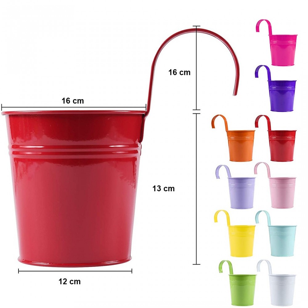 Set 10 maceteros de hierro 16xH13cm con...