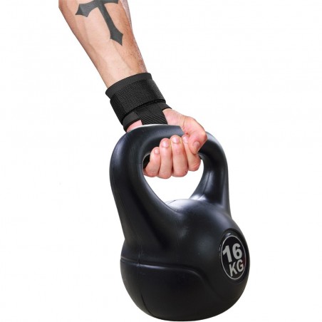 Pesa rusa Kettlebell Fitness de 16 KG en PVC con arena y mango anti-roces