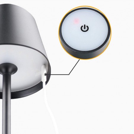 Lámpara de mesa LED recargable por USB encendido por contacto LUZ cálida 38cm