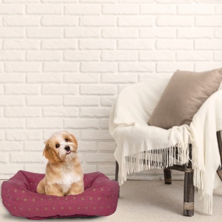 551493 Cojín acolchado y suave para mascotas tamaño pequeño 50x30xH18 cm
