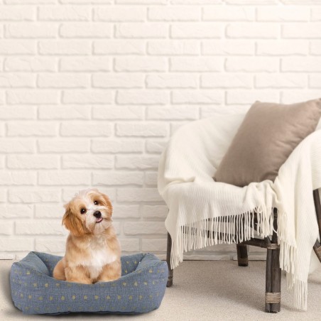 551493 Cojín acolchado y suave para mascotas tamaño pequeño 50x30xH18 cm