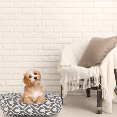 551493 Cojín acolchado y suave para mascotas tamaño pequeño 50x30xH18 cm