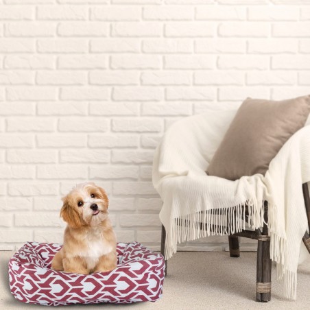 551493 Cojín acolchado y suave para mascotas tamaño pequeño 50x30xH18 cm