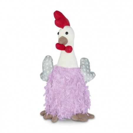 Art. 234053 Peluche de decoración altura 30 cm en tela Gallina decorativa pascua