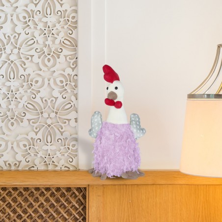 Art. 234053 Peluche de decoración altura 30 cm en tela Gallina decorativa pascua