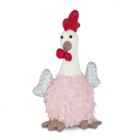 Art. 234053 Peluche de decoración altura 30 cm en tela Gallina decorativa pascua
