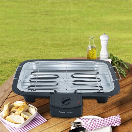 JGB301G Barbacoa eléctrica de mesa JORDAN parrilla de acero 2200W 37x21 cm