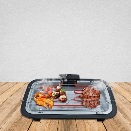 JGB301G Barbacoa eléctrica de mesa JORDAN parrilla de acero 2200W 37x21 cm