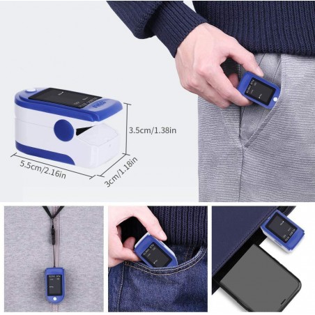 Pulsioxímetro de dedo SMH01 Oxímetro SpO2 medidor de pulso con pantalla led