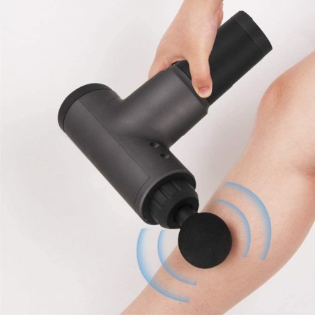 187622 Pistola de masaje para terapia muscular con 4 cabezales y 6 velocidades