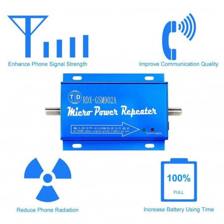 Repetidor de señal de teléfono móvil RDX-GSM902A Amplificador GSM con antena