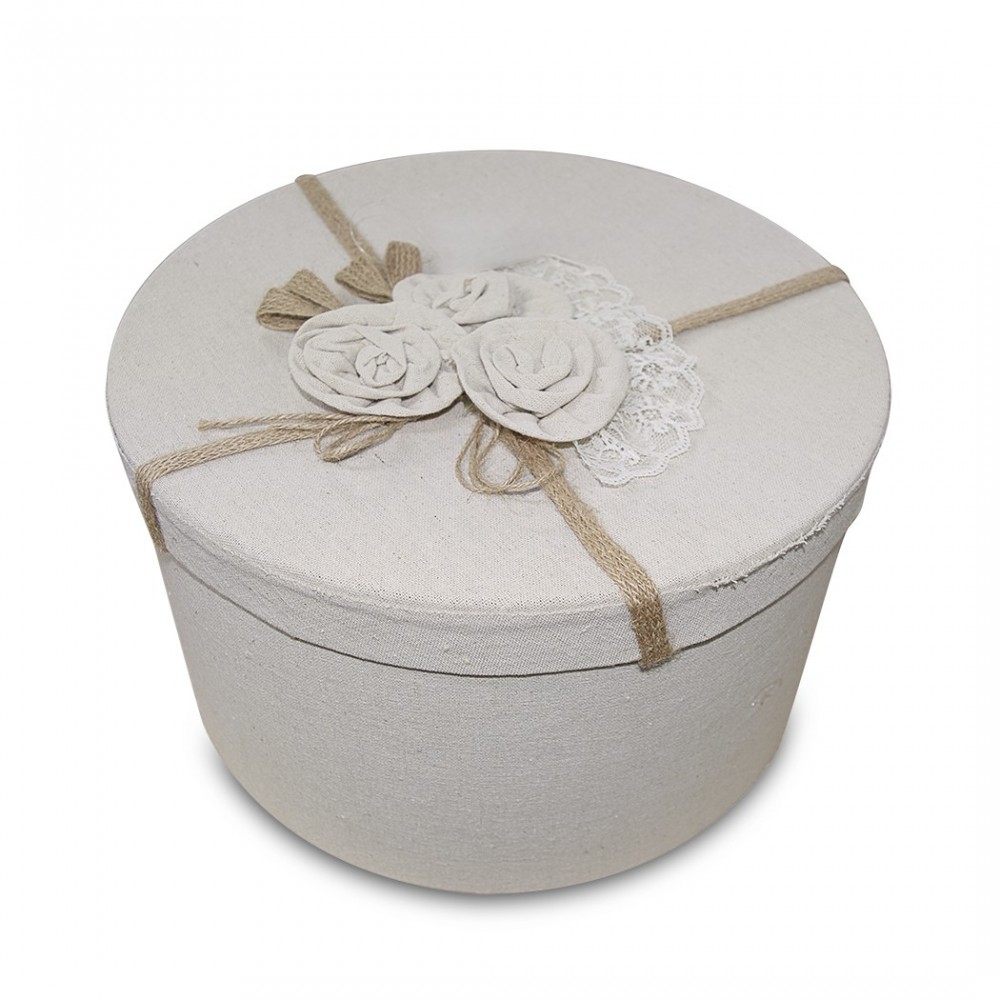 191010 Conjunto 3 cajas redondas forradas en...