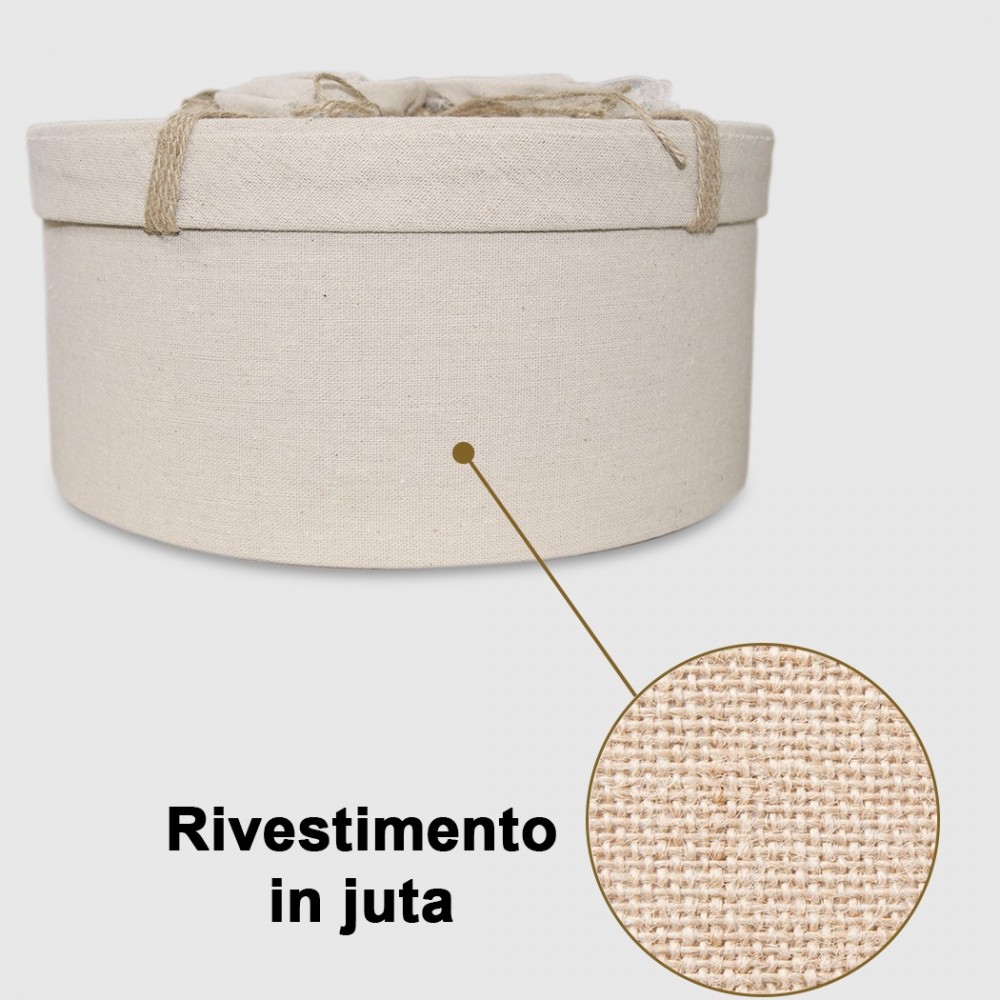 191010 Conjunto 3 cajas redondas forradas en...