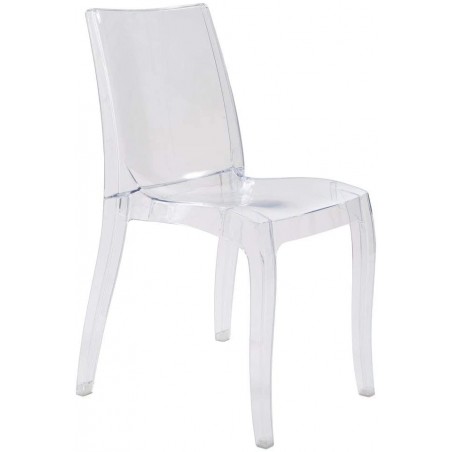 Pack 4 sillas de diseño transparente CRYSTAL LIGHT en policarbonato 42x38xH83 cm