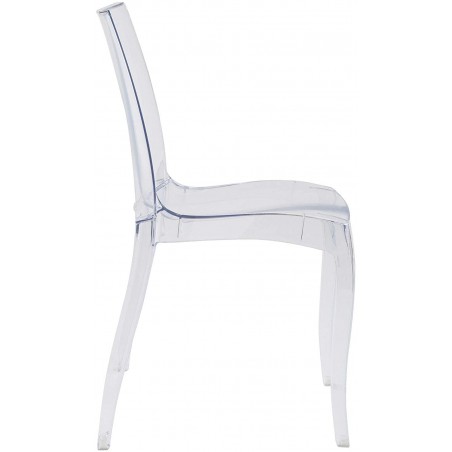 Pack 4 sillas de diseño transparente CRYSTAL LIGHT en policarbonato 42x38xH83 cm