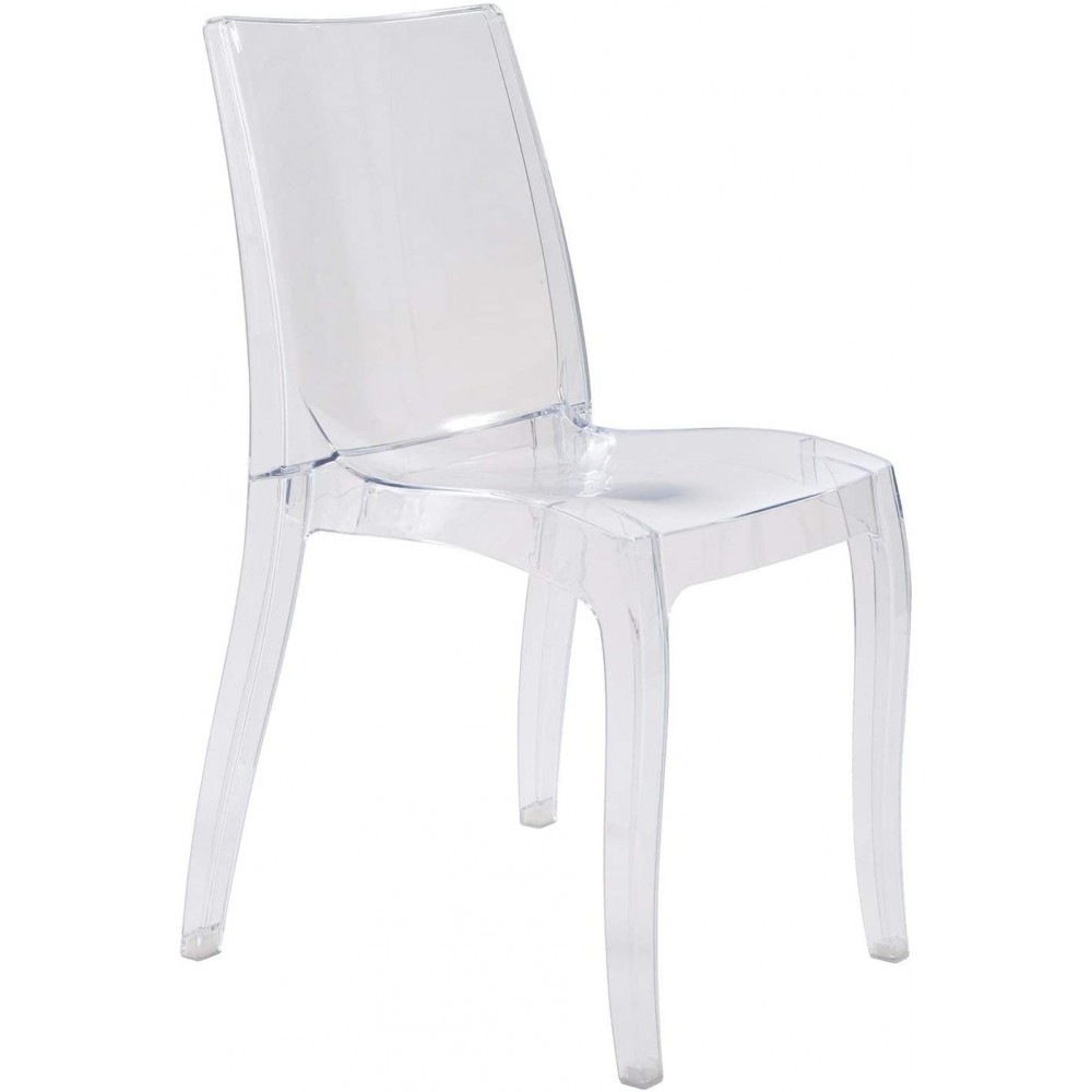 Pack 4 sillas de diseño transparente CRYSTAL...